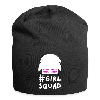 Girl Squad Pink Augen Frauen Party Geschenk - Jersey-Beanie - Schwarz - Vorne