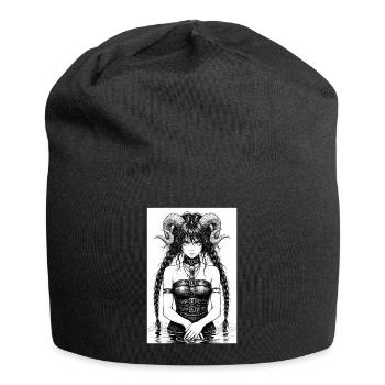 Hornige Gothic Sirene im Wasser - Jersey-Beanie - Schwarz - Vorne