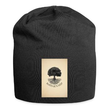 Roots Run Deep – Baum Poster Vintage - Jersey-Beanie - Schwarz - Vorne