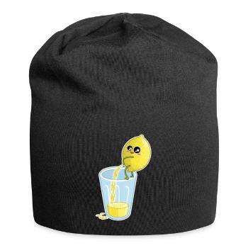 Lemon Makes Juice – Funny Cartoon - Jersey Beanie - black - Front