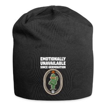 Emotionally Unavailable Cactus Humor - Jersey Beanie - black - Front