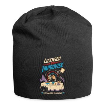 Licensed to Improvise Breakfast Chaos - Jersey Beanie - black - Front