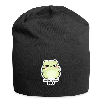 Mood Today: No – Green Kawaii Creature - Jersey Beanie - black - Front