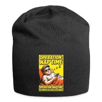 Operation Naptime – Funny Sleep Fan - Jersey Beanie - black - Front