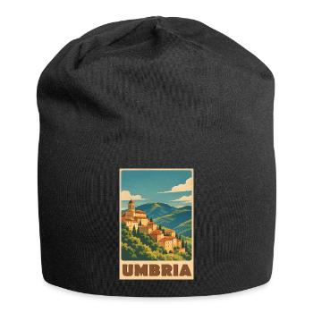 Umbrien - Jersey-Beanie - Schwarz - Vorne