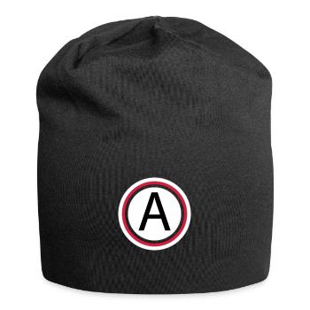 Buchstabe A - Jersey-Beanie - Schwarz - Vorne