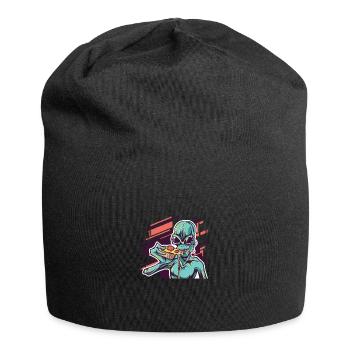 Alien Monster Pizza - Jersey Beanie - black - Front