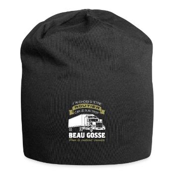 Routier Shirt • Chauffeur Routier trop Beau gosse - Bonnet en jersey - noir - Devant