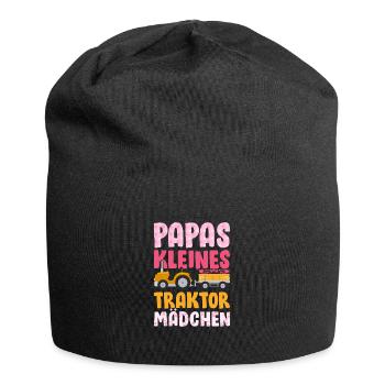 Landwirt Kinder Traktor Geschenk · Traktor Mädchen - Jersey-Beanie - Schwarz - Vorne