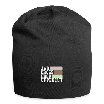 Jab, Cross, Hook, Uppercut - Jersey-Beanie - Schwarz - Vorne