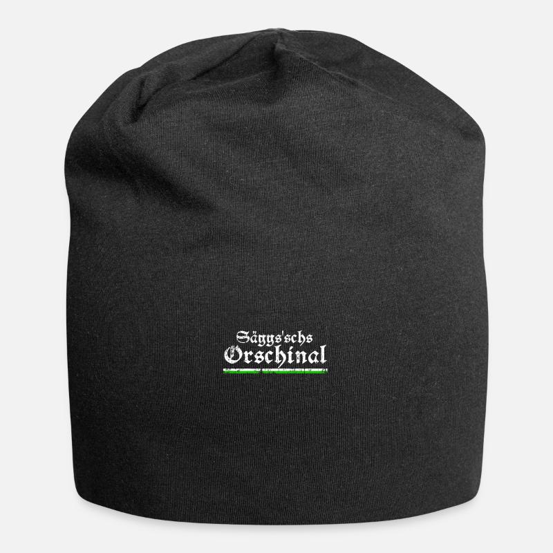 Sächsisches Original Heimat Sachsen stolzer Sachse - Jersey-Beanie - Schwarz