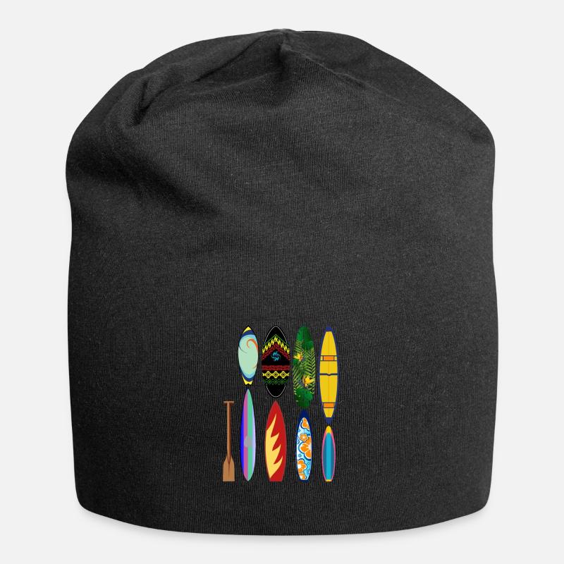 Surfing Paddle Board - Jersey-Beanie - Schwarz