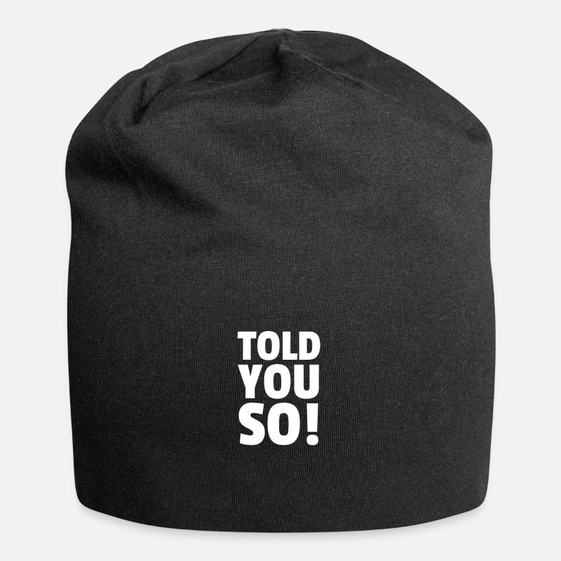 Told You So! - Jersey-Beanie - Schwarz