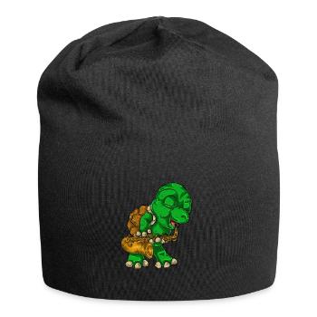 Saxophone musique tortue - Bonnet en jersey - noir - Devant