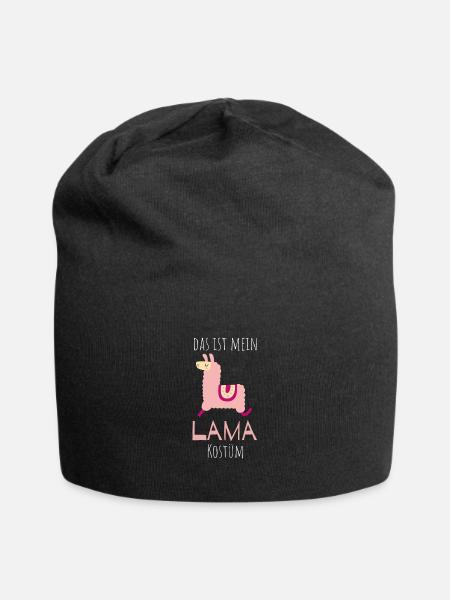 Anti-Fasching Anti-Karneval Kostüm Lama - Jersey-Beanie - Schwarz