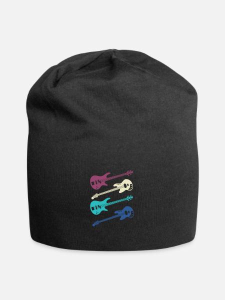 Gitarre Musiker Musik - Jersey-Beanie - Schwarz