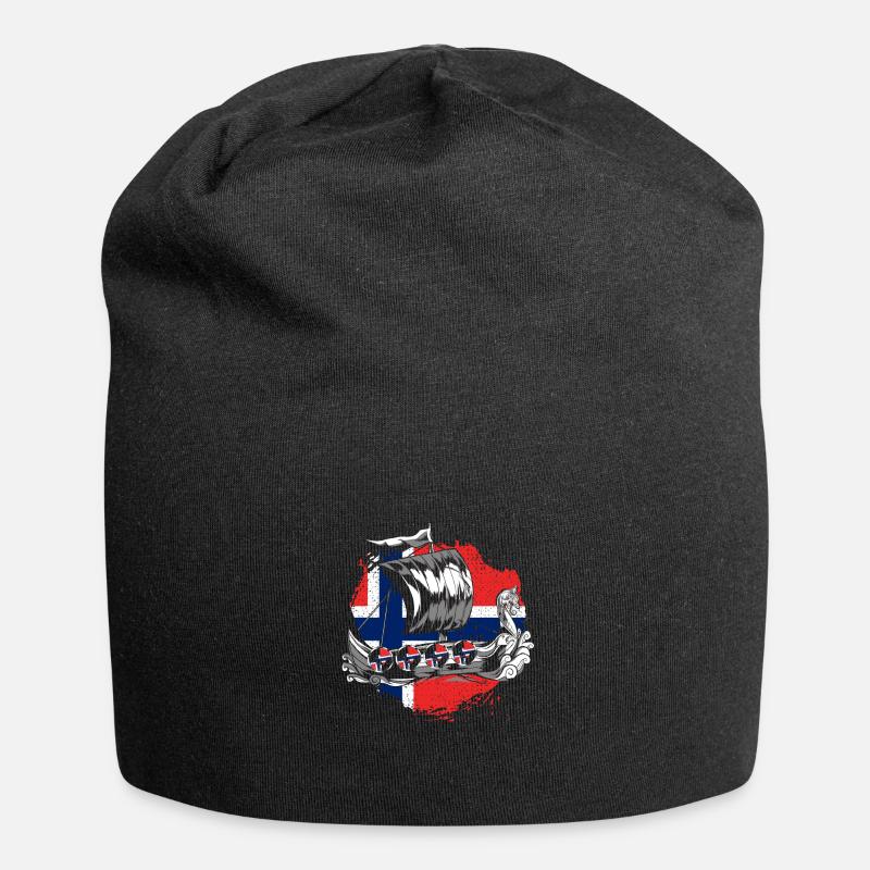 Norwegen Norweger - Jersey-Beanie - Schwarz
