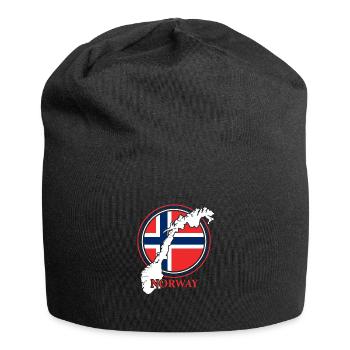 Norwegen Wikinger Geschenk - Jersey-Beanie - Schwarz - Vorne