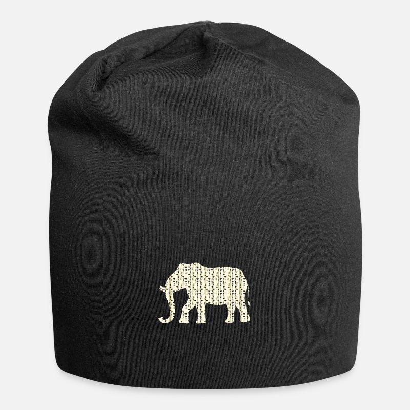 Éléphant - Bonnet en jersey - noir