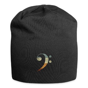Morceau de clé de basse - Bonnet en jersey - noir - Devant