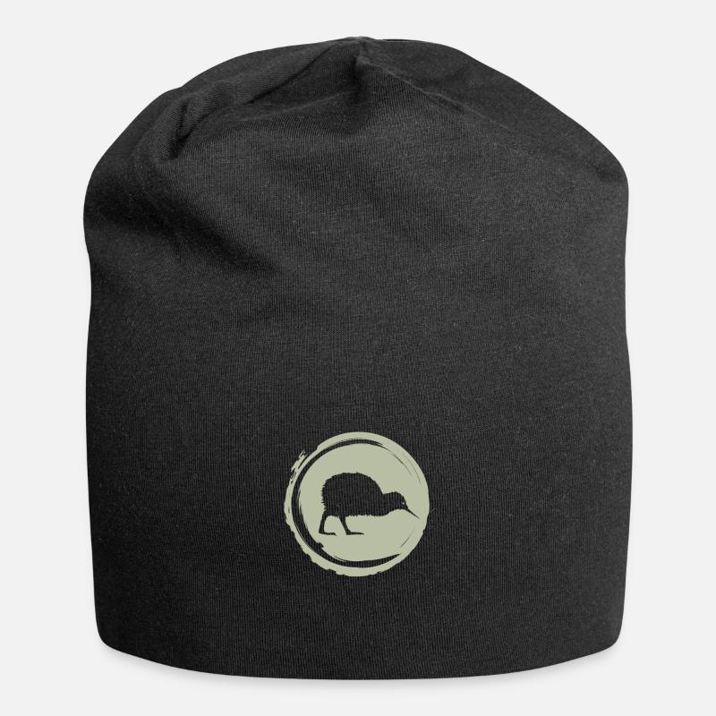 Neuseeland Kiwi - Jersey-Beanie - Schwarz