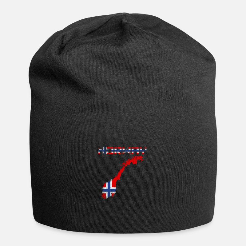 Norwegen Norweger - Jersey-Beanie - Schwarz