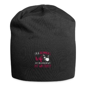 Drums woman - Jersey Beanie - black - Front