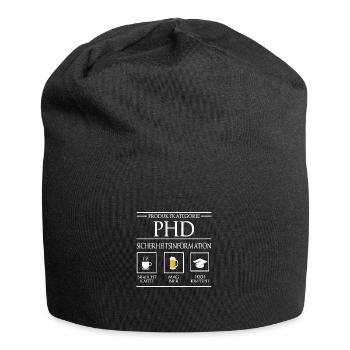 PHD Security Information Doctoral Degree Doctorate - Jersey Beanie - black - Front