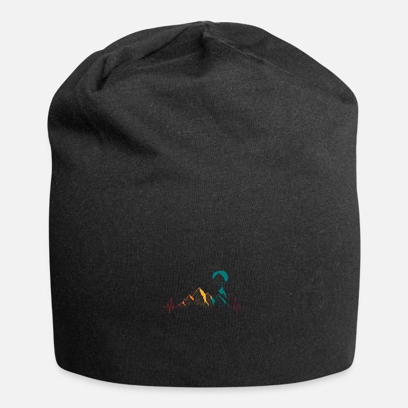 Paragliding paraglider gift - Jersey Beanie - black