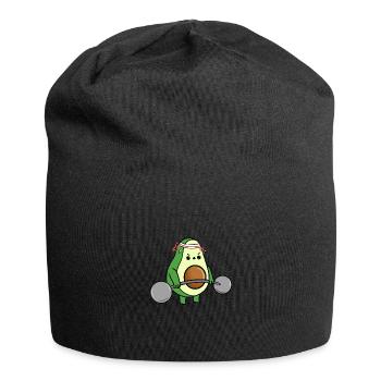 Avocado Deadlifts for Fitness Trainers - Jersey Beanie - black - Front