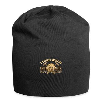 Craftsman Presents I Turn Wood into Things - Jersey Beanie - black - Front