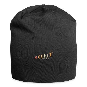 Volleyballer Evolution Geschenk - Jersey-Beanie - Schwarz - Vorne