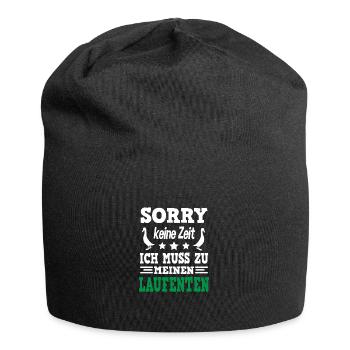 Laufente Laufentenzüchter Laufentenstall Enten - Jersey-Beanie - Schwarz - Vorne
