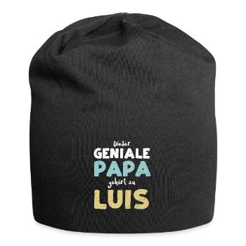Dieser Geniale Papa Gehört Zu Luis - Jersey-Beanie - Schwarz - Vorne