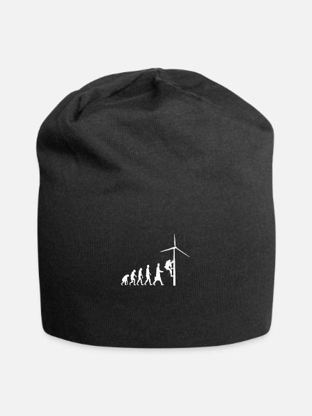 Windenergie Windkraftanlage Windrad - Jersey-Beanie - Schwarz