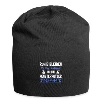 Fensterputzer Fensterreiniger Glasreiniger - Jersey-Beanie - Schwarz - Vorne