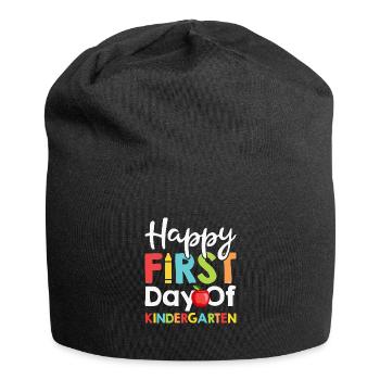 Bonne première journée de maternelle - Bonnet en jersey - noir - Devant