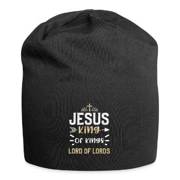 Jesus King Of Kings Lord Of Lords - Jersey Beanie - black - Front
