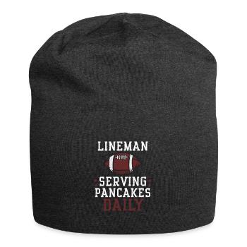 Lineman Serving Pancakes Daily - Jersey Beanie - charcoal grey - Front