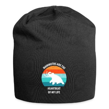 Drôle de mammouth de l’âge de pierre de l’âge de glace Design préhistorique - Bonnet en jersey - noir - Devant