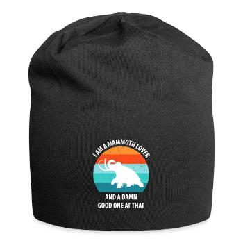 Drôle de mammouth de l’âge de pierre de l’âge de glace Design préhistorique - Bonnet en jersey - noir - Devant