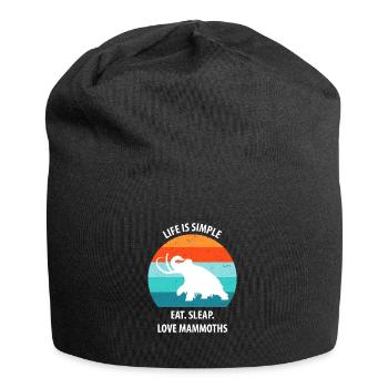 Drôle de mammouth de l’âge de pierre de l’âge de glace Design préhistorique - Bonnet en jersey - noir - Devant
