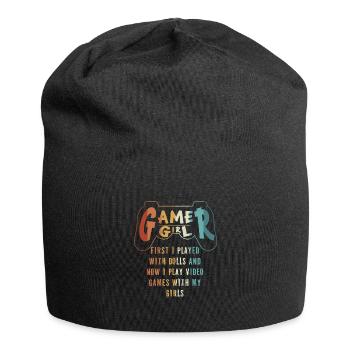 Gamer Girl Video Games With The Girls - Jersey Beanie - black - Front
