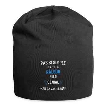 Râleur Génial - Bonnet en jersey - noir - Devant