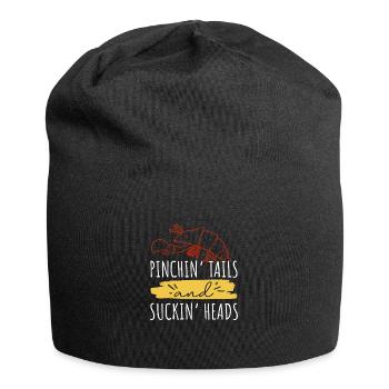 Schwänze einklemmen und Köpfe lutschen - Jersey-Beanie - Schwarz - Vorne