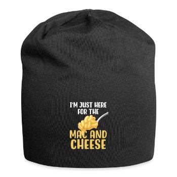 Ich bin nur wegen des Mac & Cheese hier - Jersey-Beanie - Schwarz - Vorne