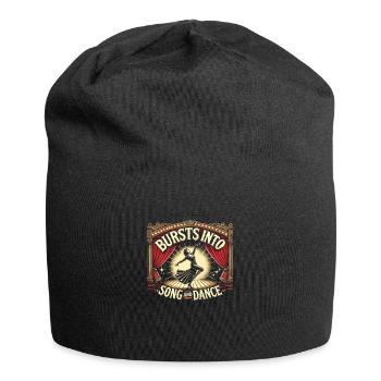 Bricht in Gesang und Tanz aus - Jersey-Beanie - Schwarz - Vorne
