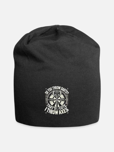 Du wirfst also Darts? Das ist niedlich - Jersey-Beanie - Schwarz