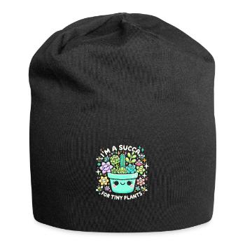 Ich bin eine Sukka für winzige Pflanzen - Jersey-Beanie - Schwarz - Vorne