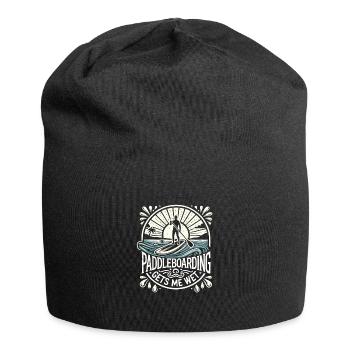 Paddleboarding macht mich nass - Jersey-Beanie - Schwarz - Vorne